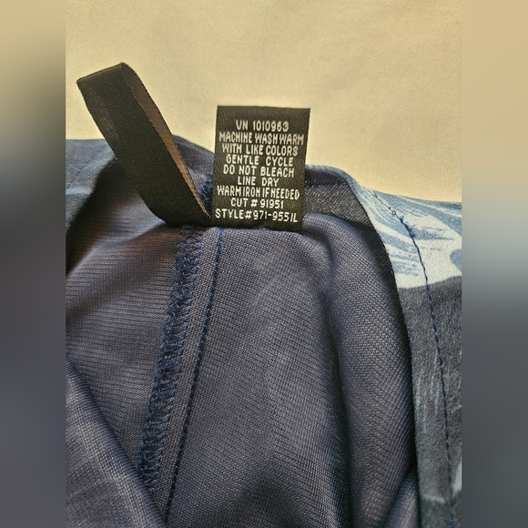 Johnnie M. Womens Blue Floral Sleeveless 2 Button Closure Maxi Dress Size 4 - Picture 6 of 12